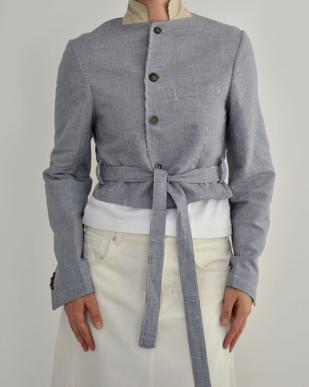 Vegan Tied-up Blazer - Summery Blue (XS)