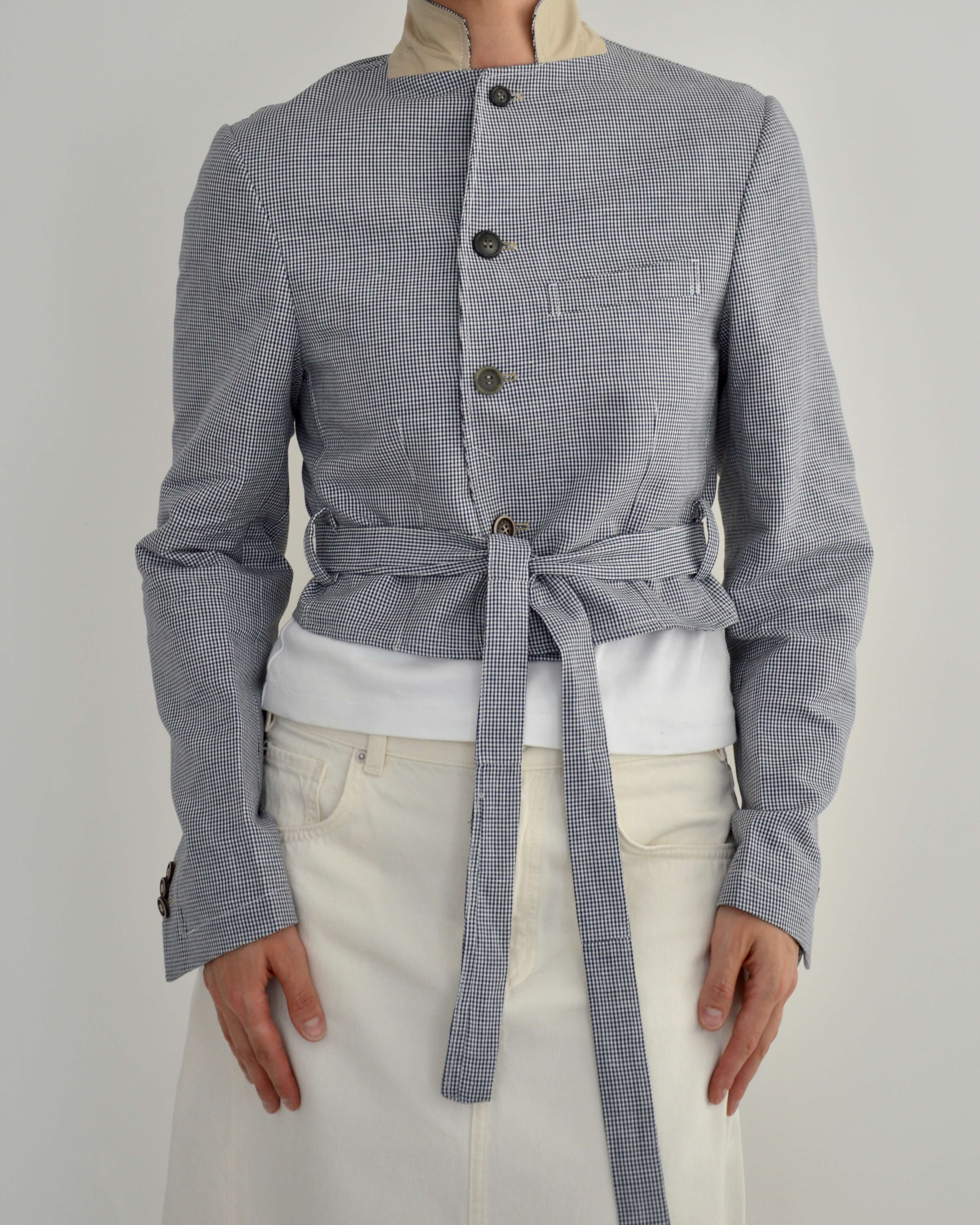 Vegan Tied-up Blazer - Summery Blue (XS)