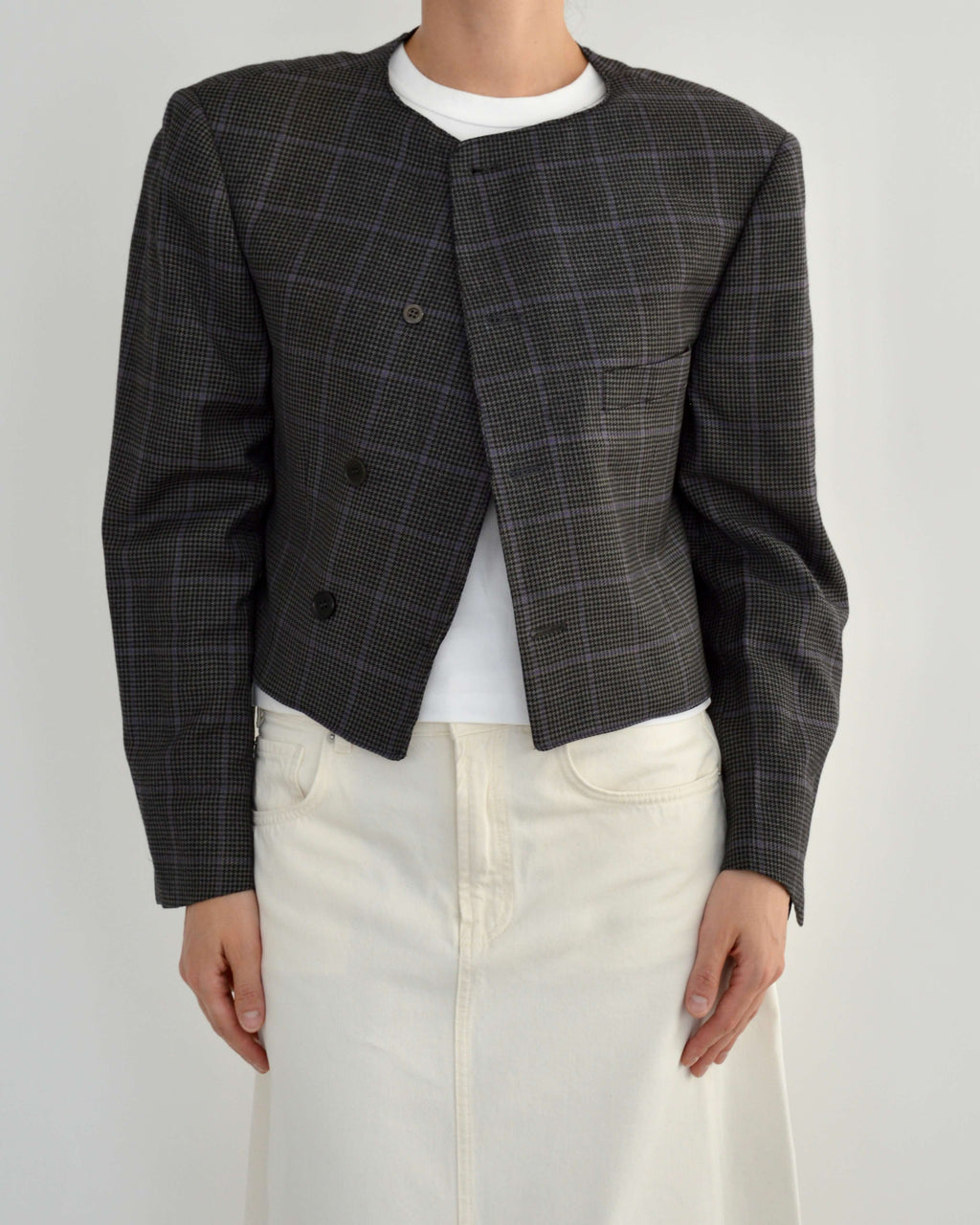 Frame Blazer - Checkred Purple (M)