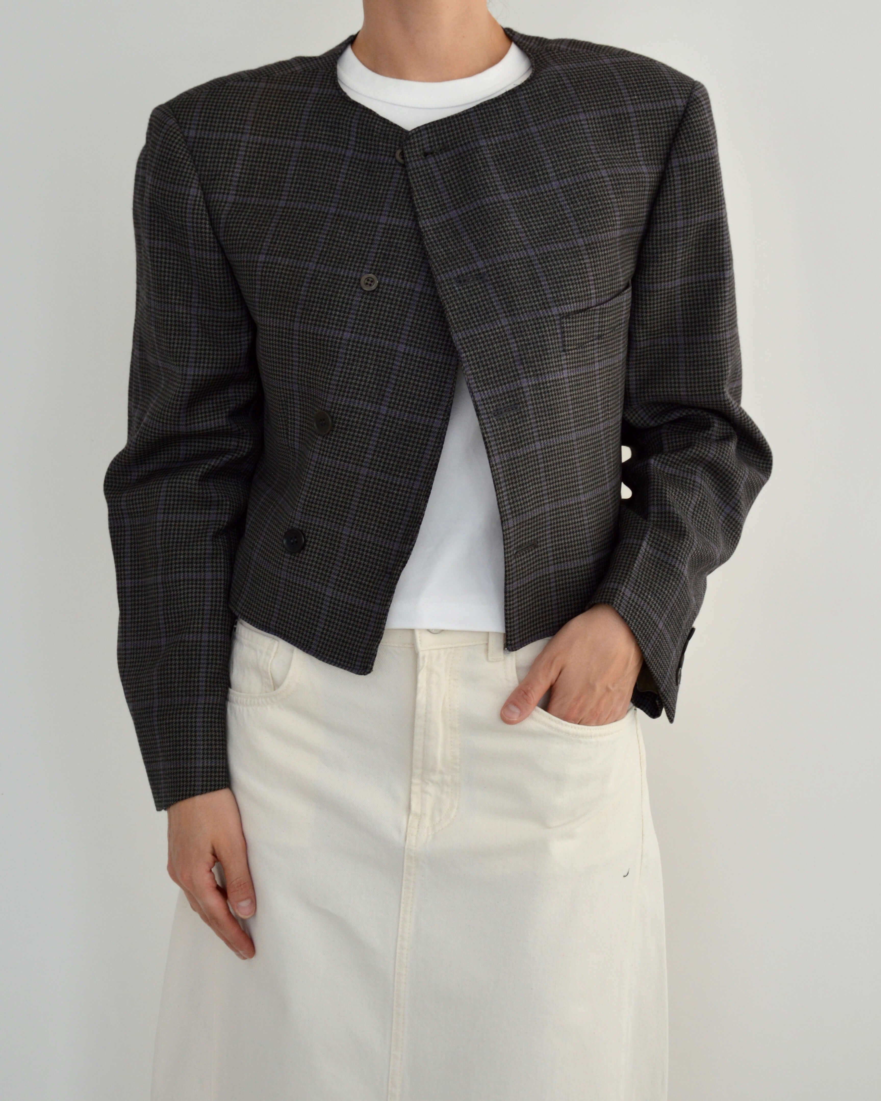 Frame Blazer - Checkred Purple (M)