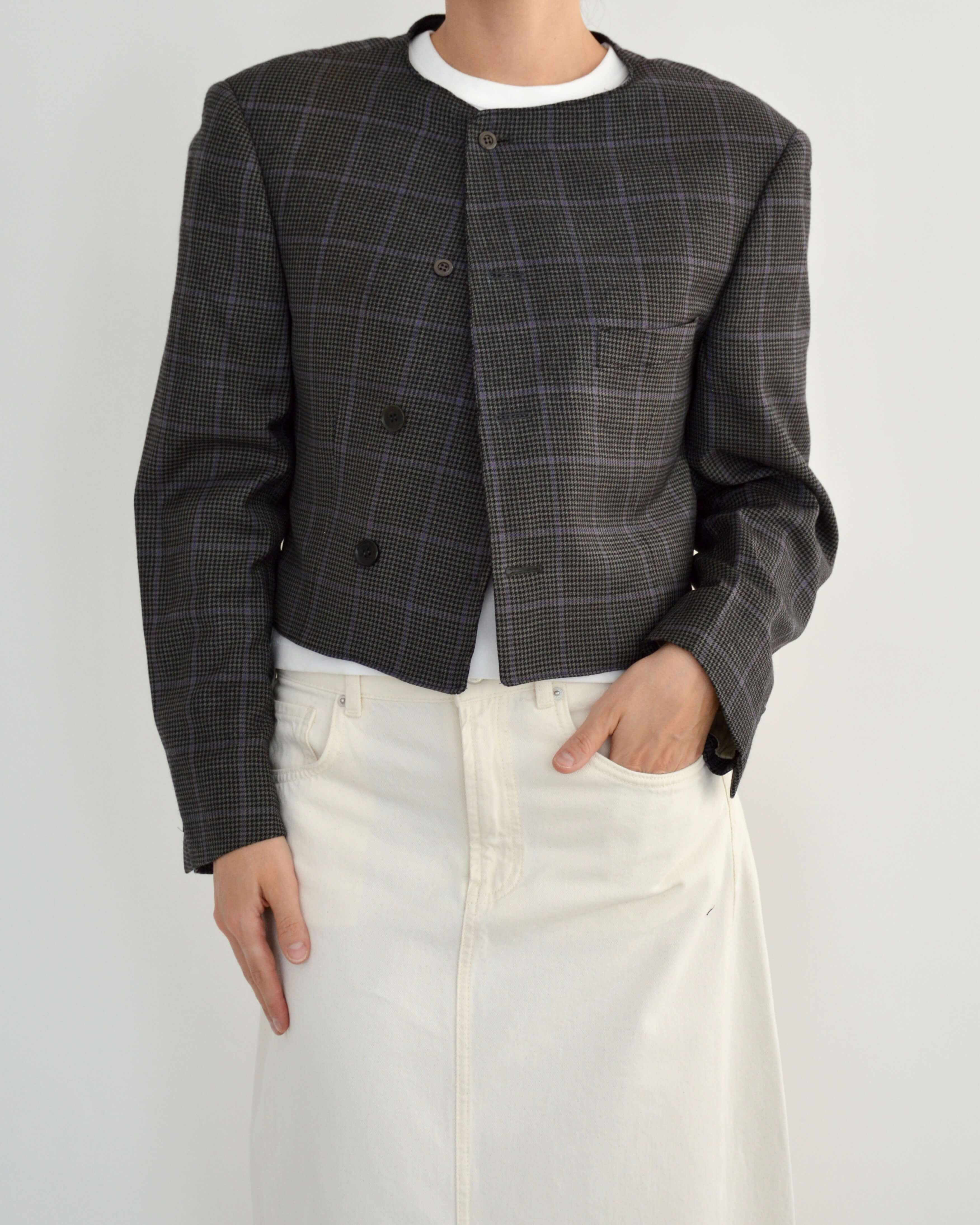 Frame Blazer - Checkred Purple (M)