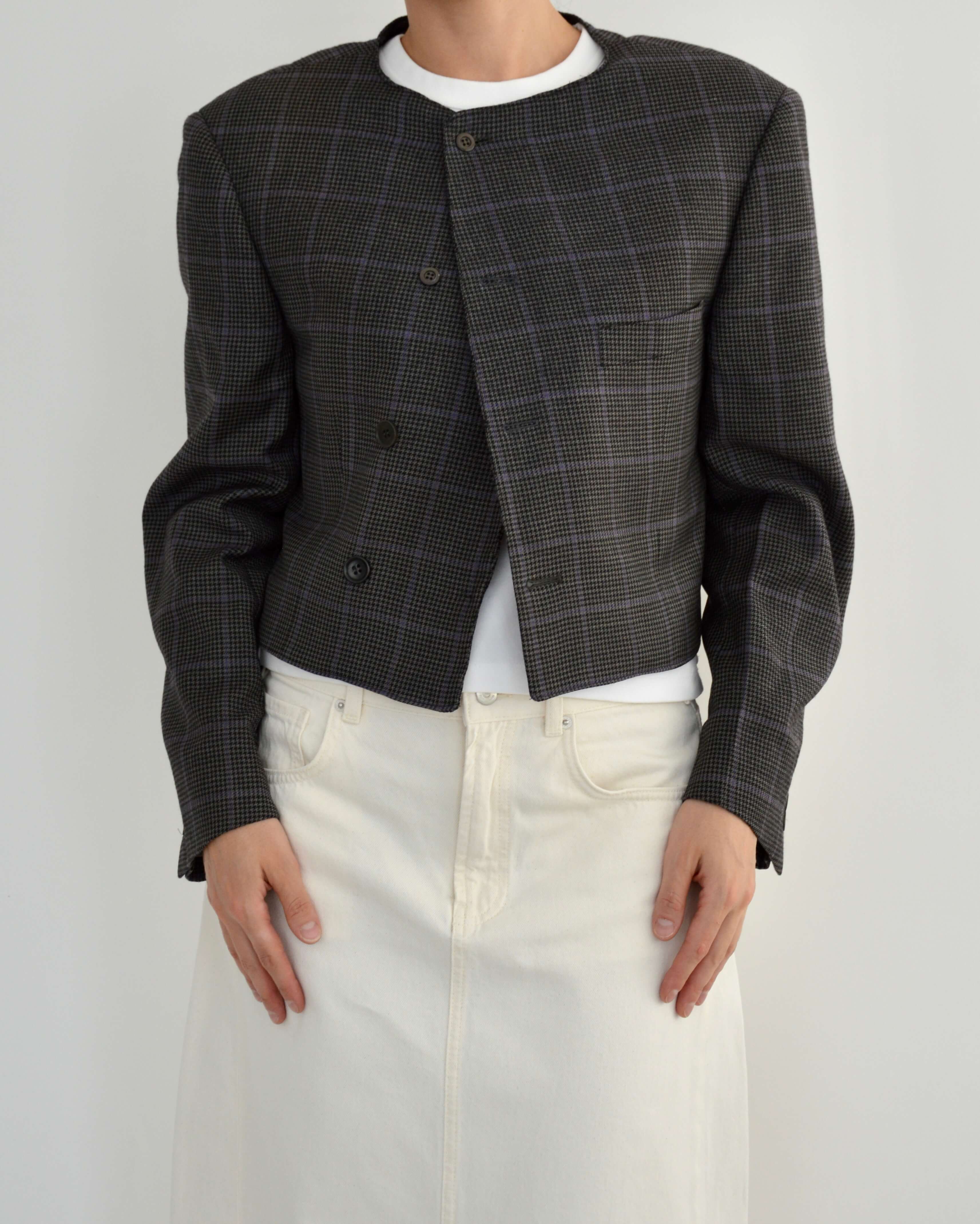 Frame Blazer - Checkred Purple (M)