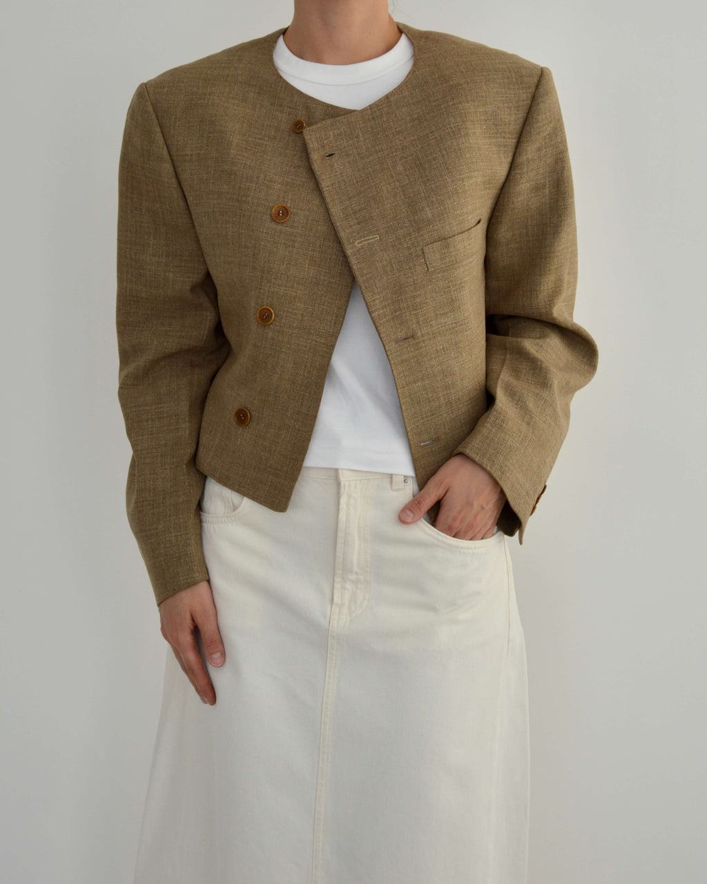 Frame Blazer - Beige (L)