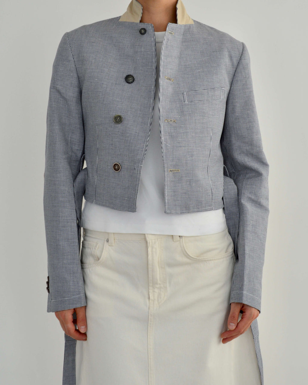 Vegan Tied-up Blazer - Summery Blue (XS)