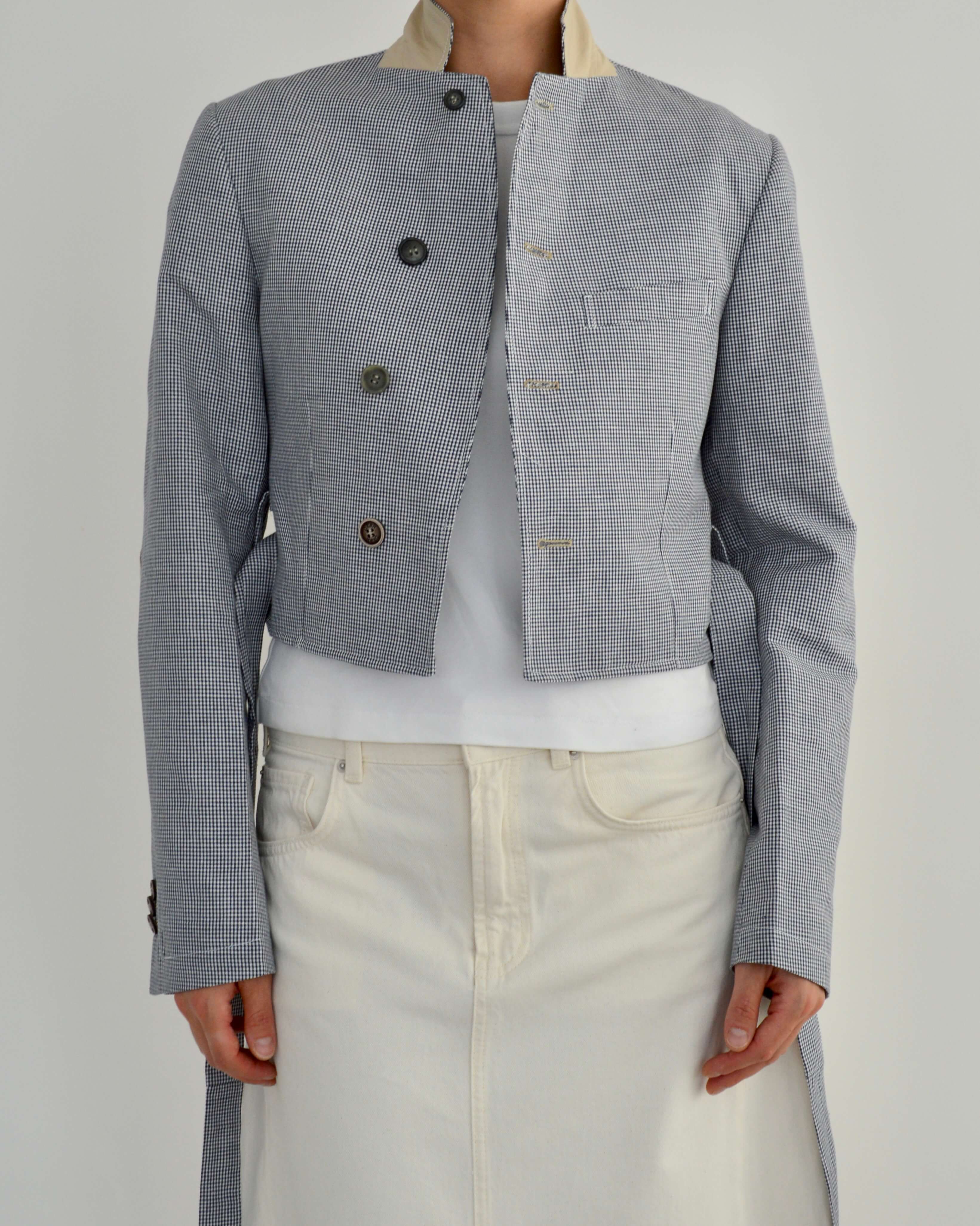 Vegan Tied-up Blazer - Summery Blue (XS)