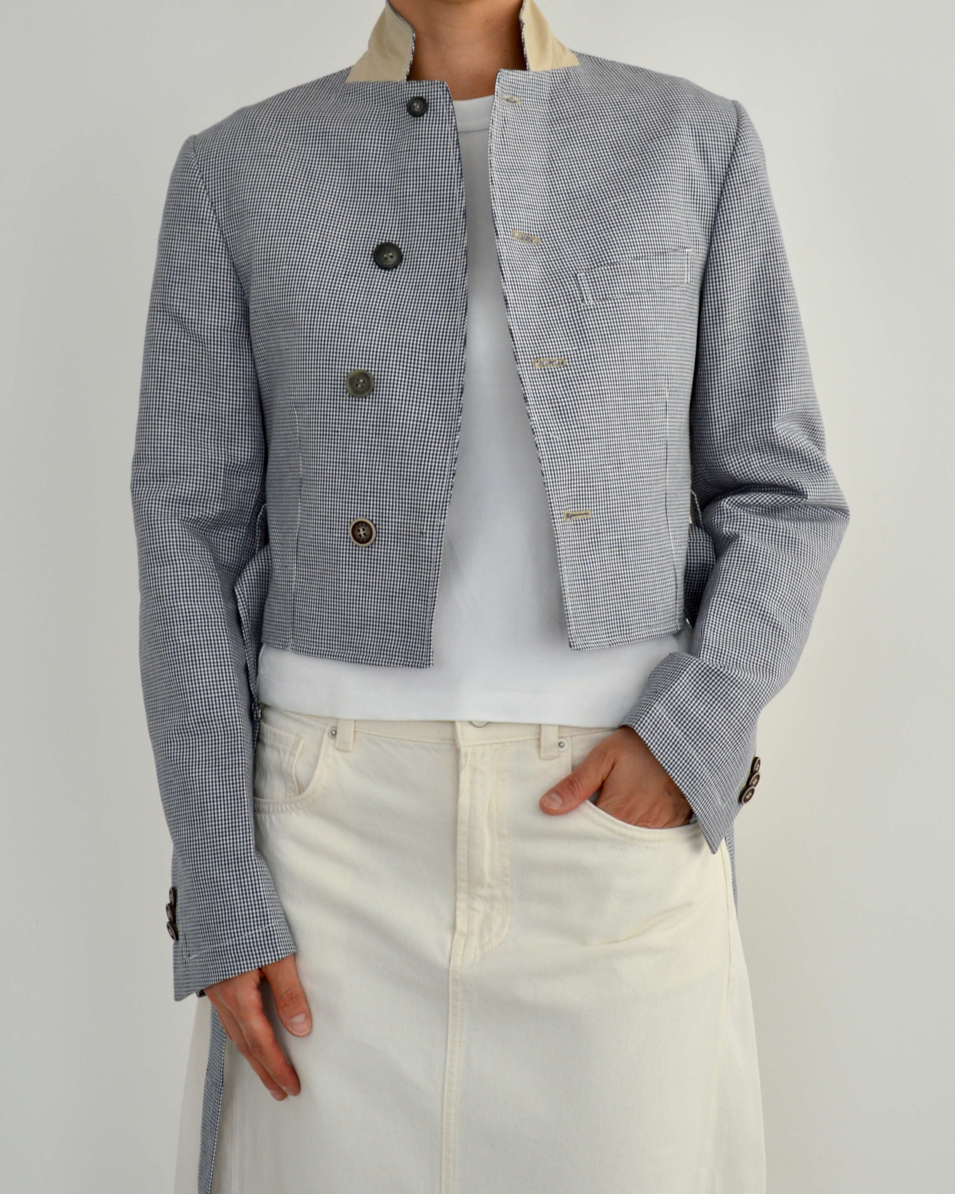 Vegan Tied-up Blazer - Summery Blue (XS)
