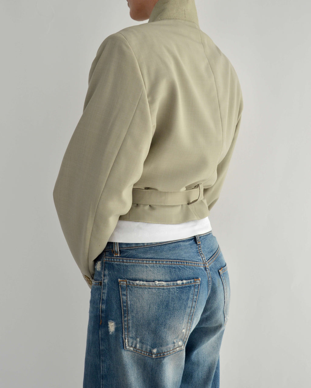 Tied-up Blazer - Light Beige (M)