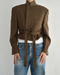 Tied-up Blazer - Brown & Blue (M)