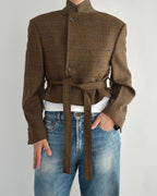 Tied-up Blazer - Brown & Blue (M)