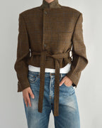 Tied-up Blazer - Brown & Blue (M)