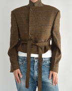 Tied-up Blazer - Brown & Blue (M)