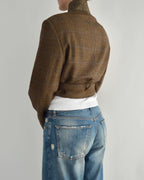 Tied-up Blazer - Brown & Blue (M)
