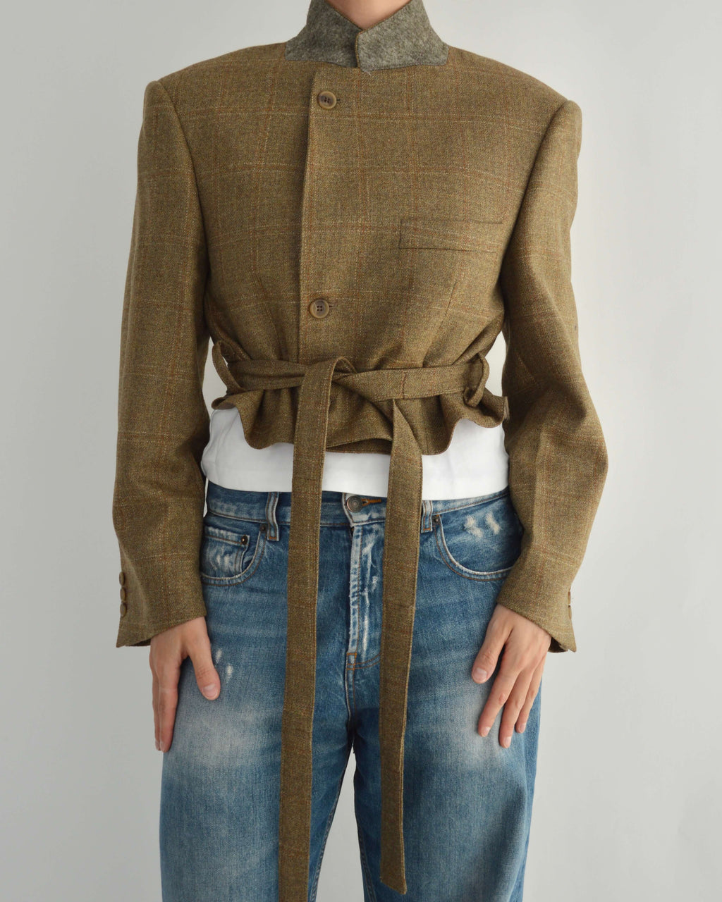 Tied-up Blazer - Oatmeal