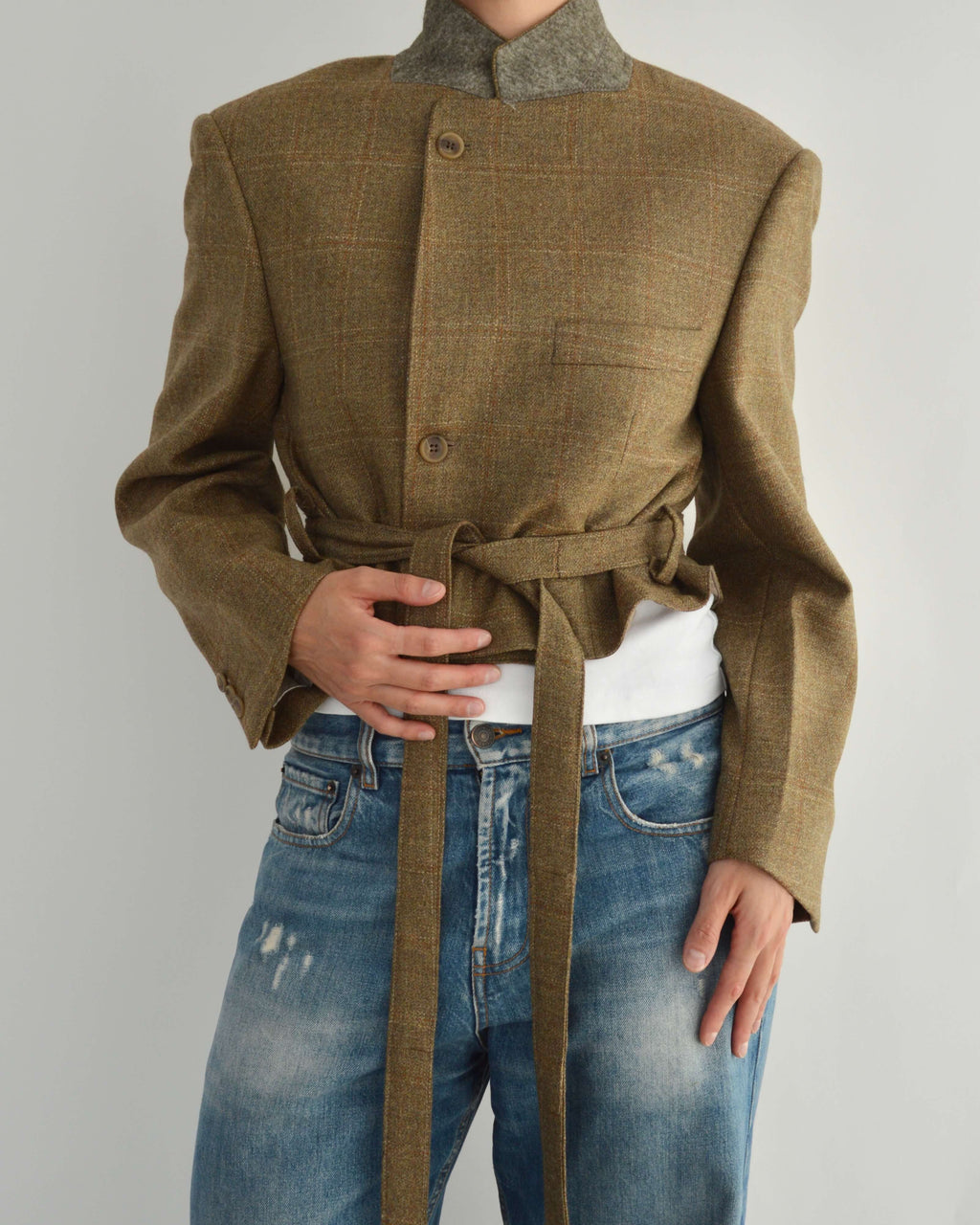 Tied-up Blazer - Oatmeal