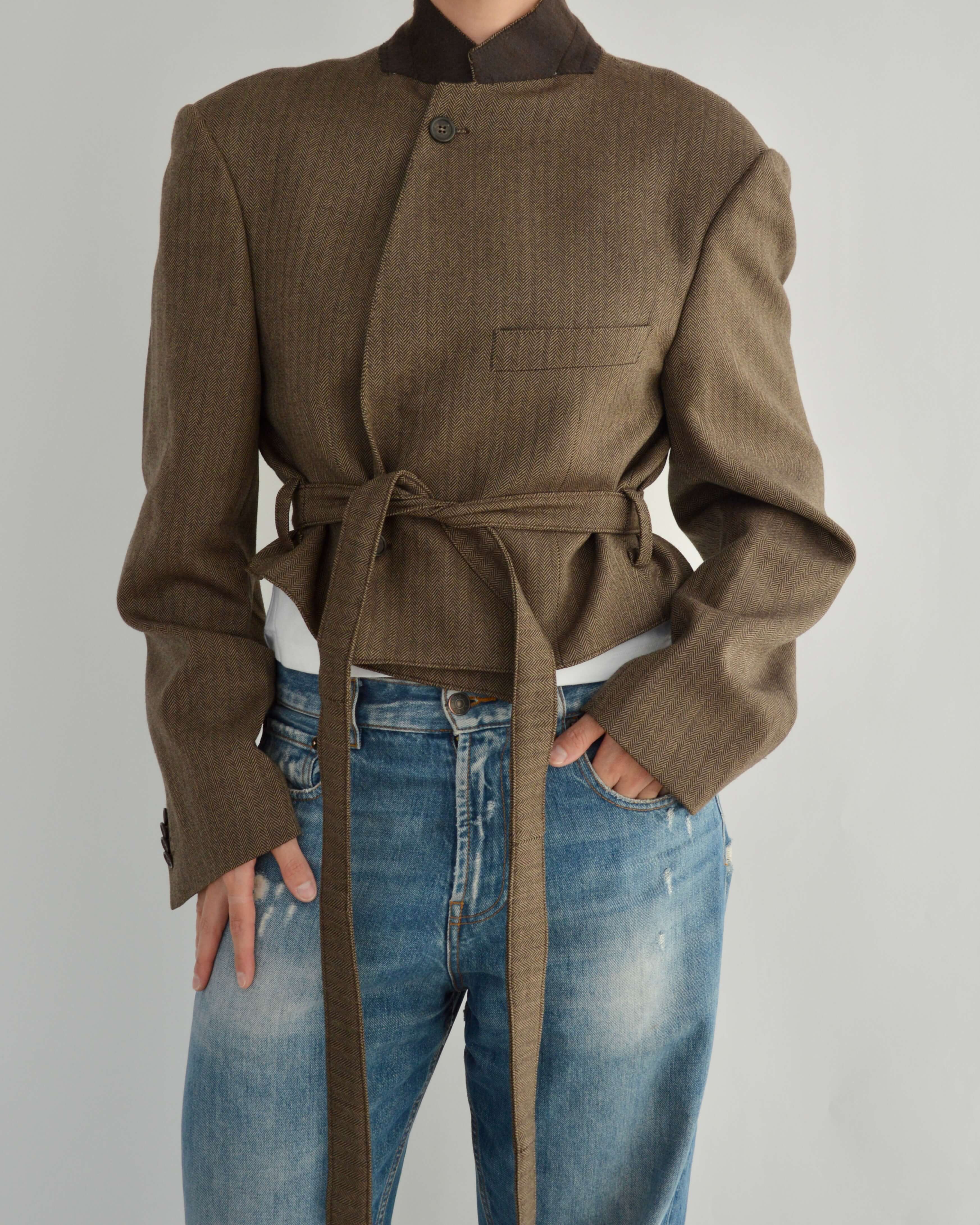 Tied-up Blazer - Chocolate