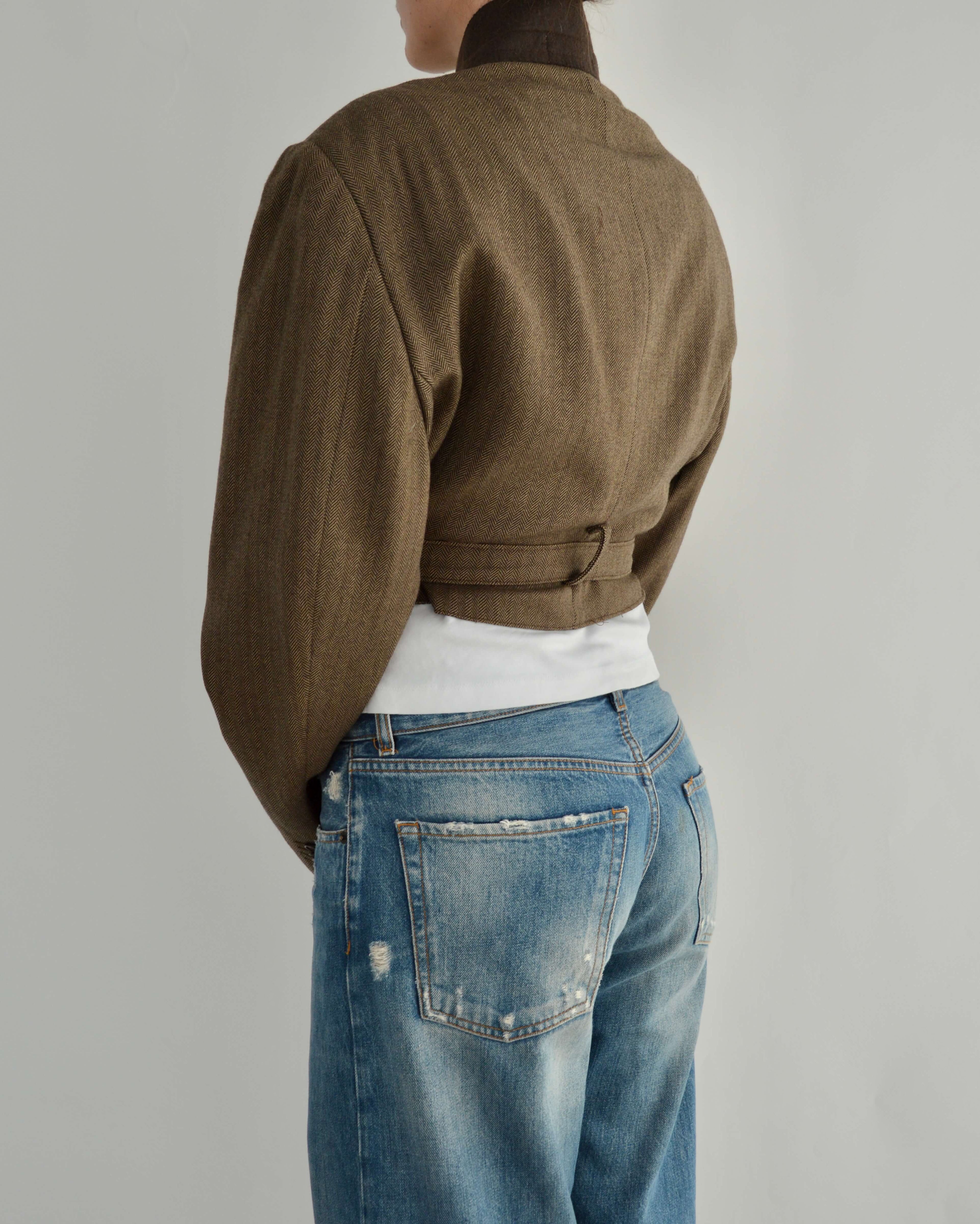 Tied-up Blazer - Chocolate