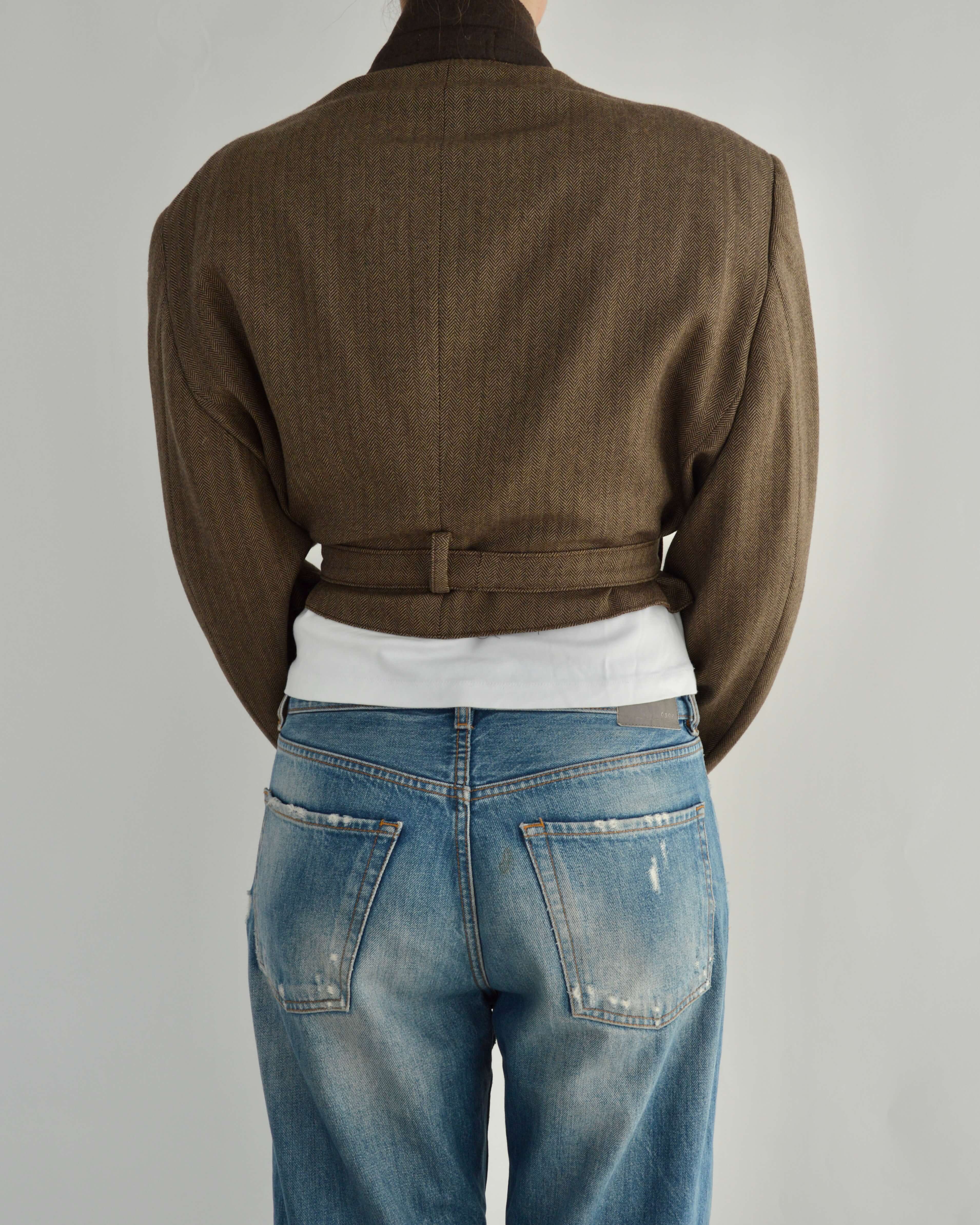 Tied-up Blazer - Chocolate