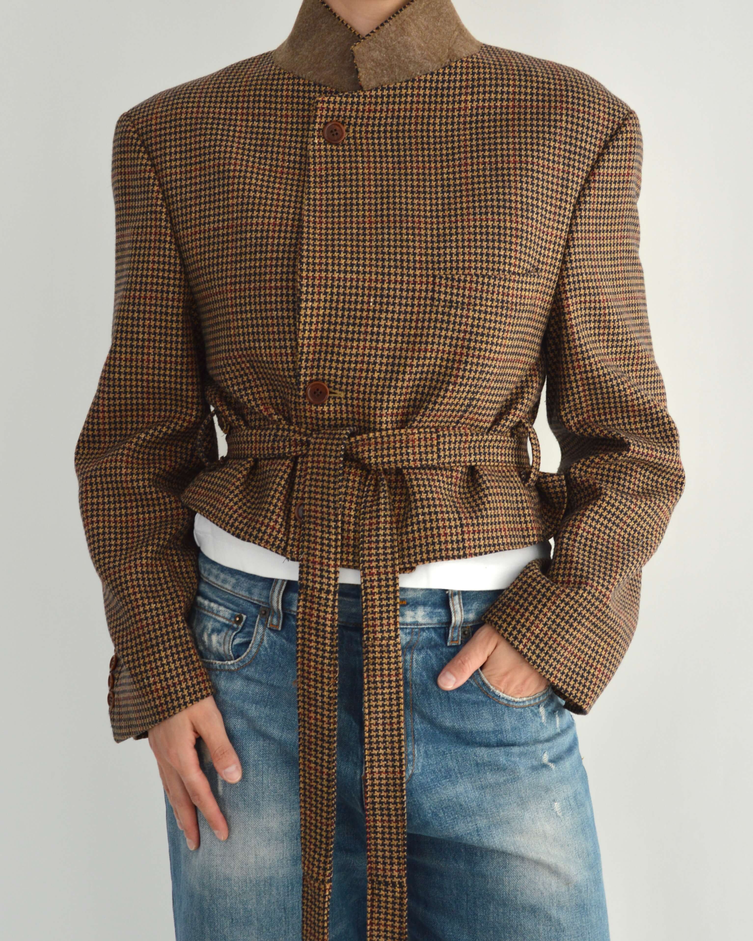 Tied-up Blazer - Textured Fall