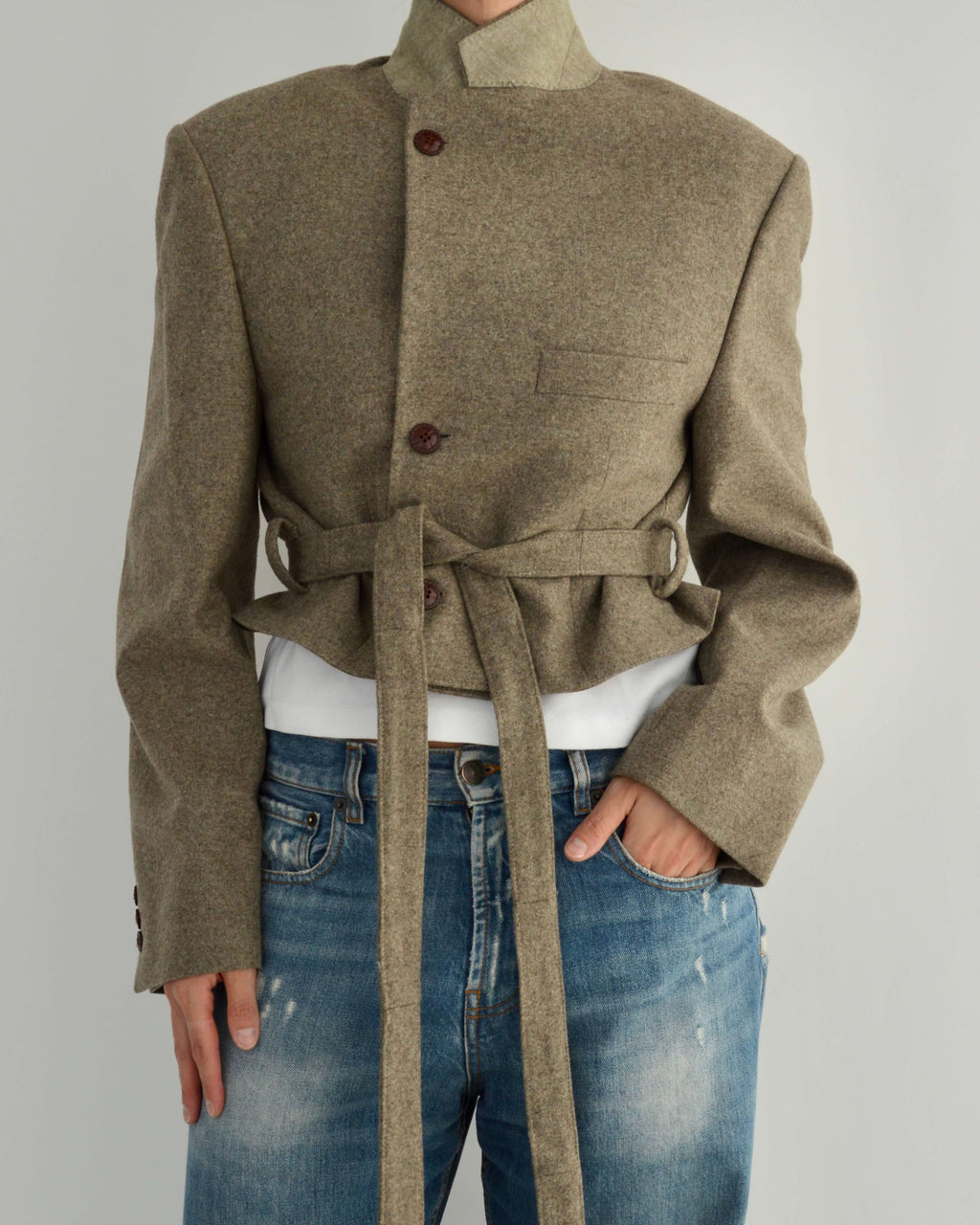 Tied-up Blazer - Softest Beige