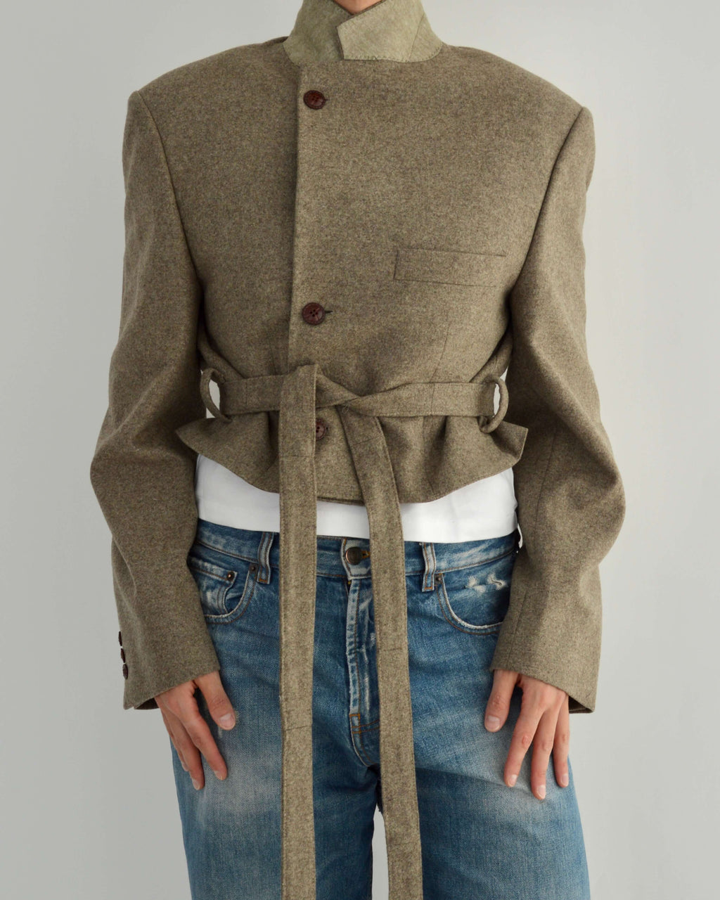 Tied-up Blazer - Softest Beige