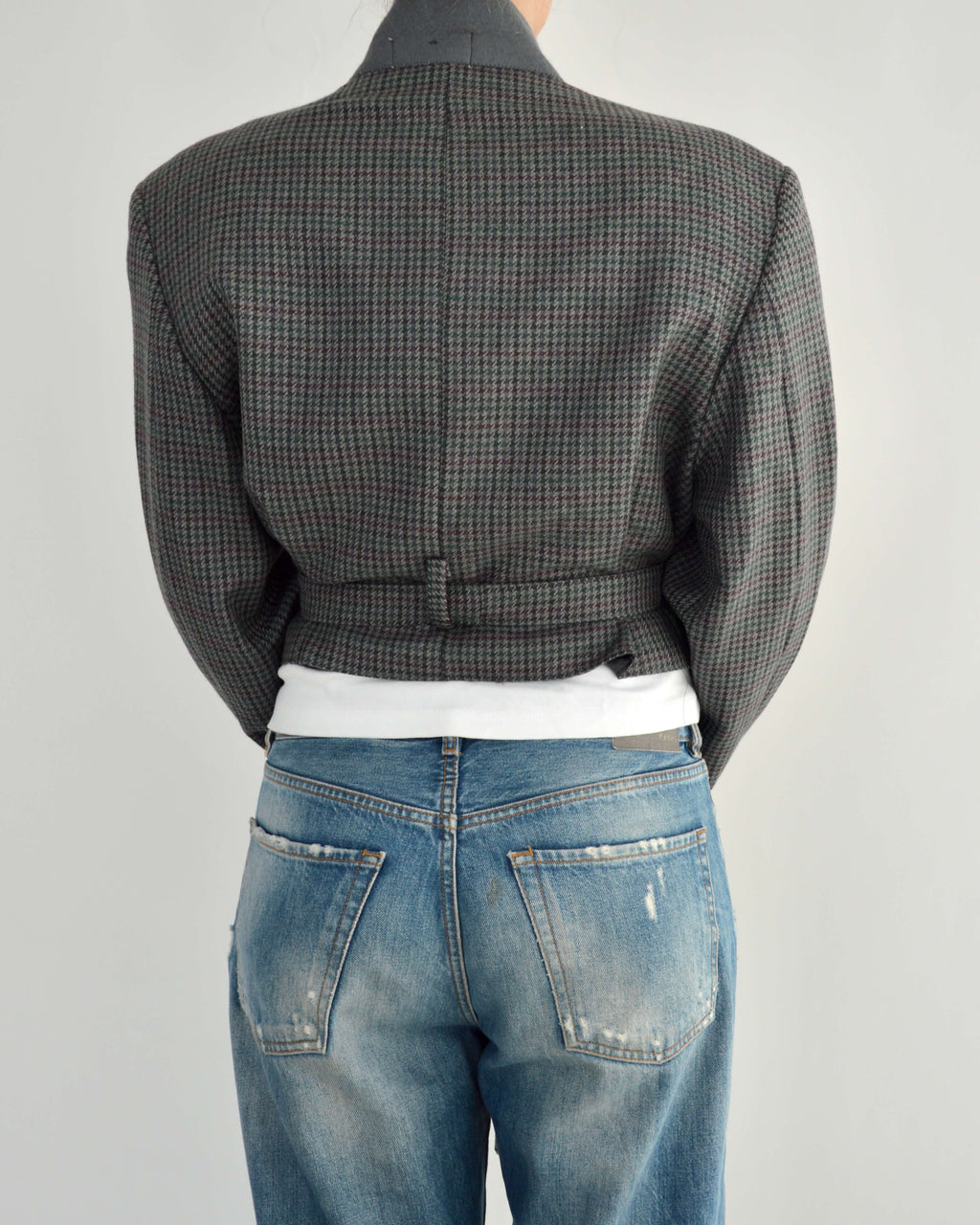 Tied-up Blazer - Textured Blue