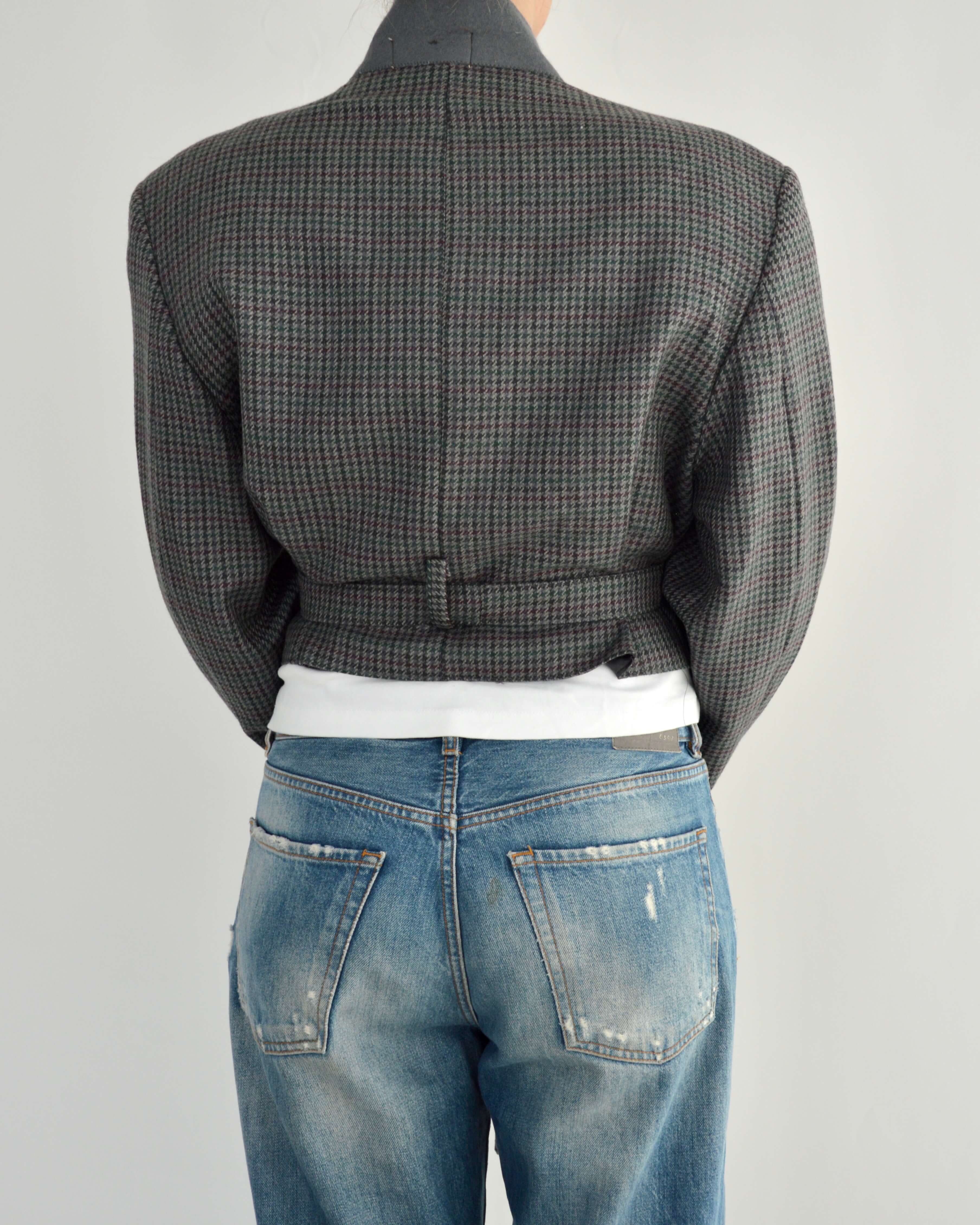 Tied-up Blazer - Textured Blue