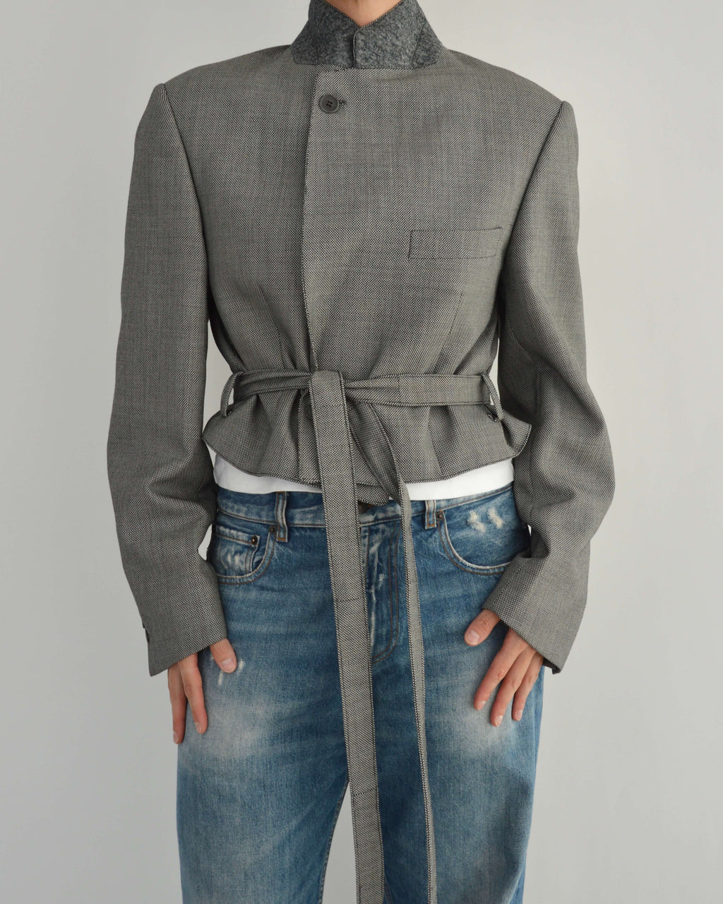 Tied-up Blazer - Business Grey