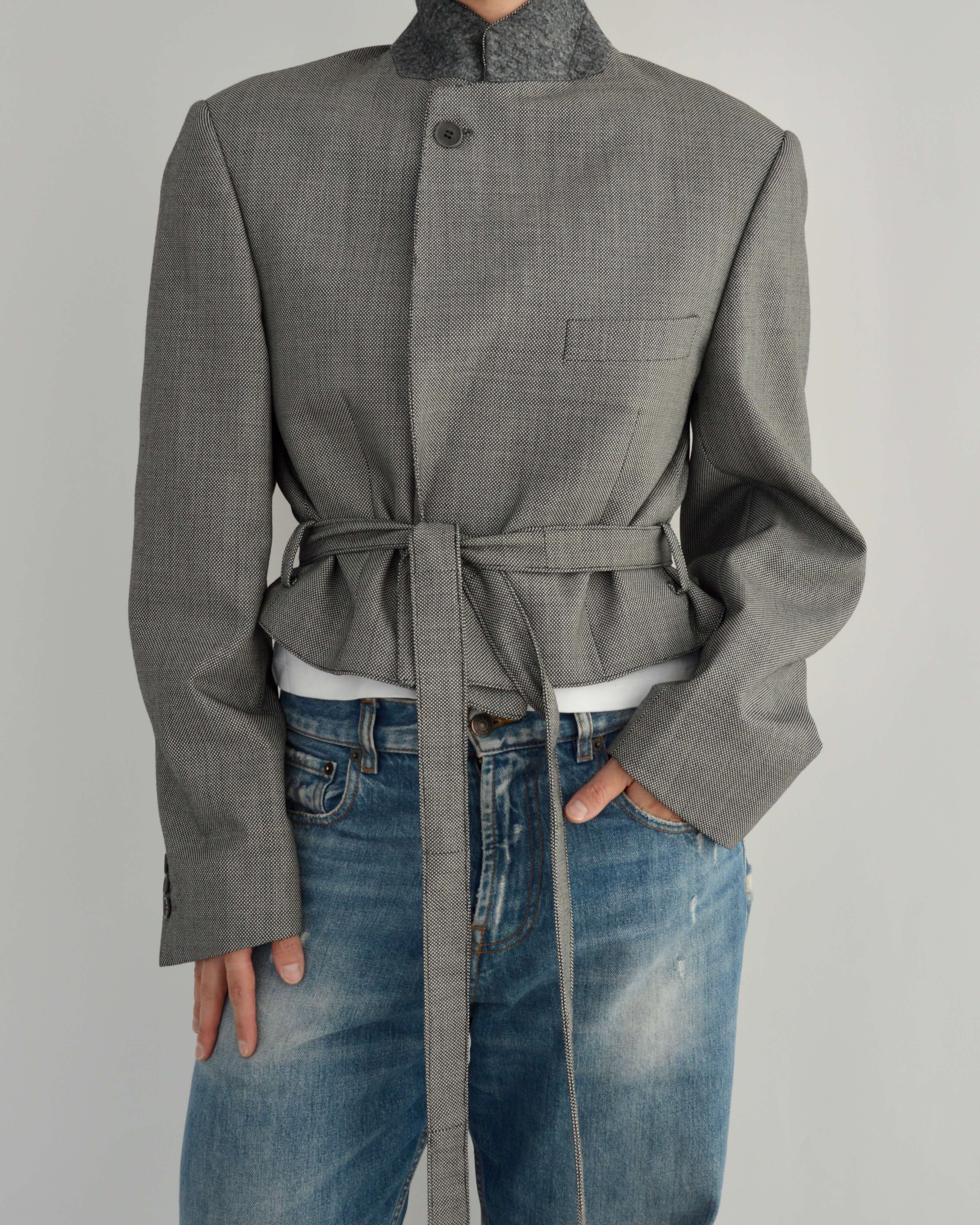 Tied-up Blazer - Business Grey