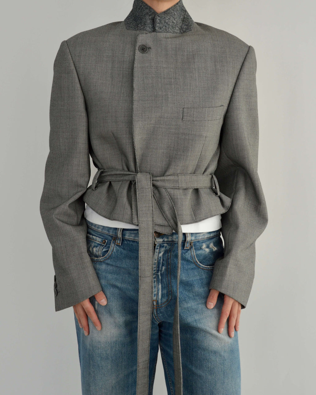 Tied-up Blazer - Business Grey