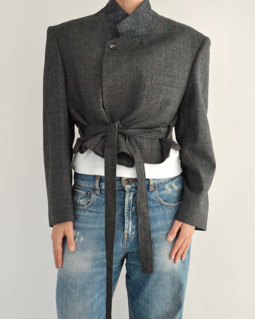 Tied-up Blazer - Darker Grey