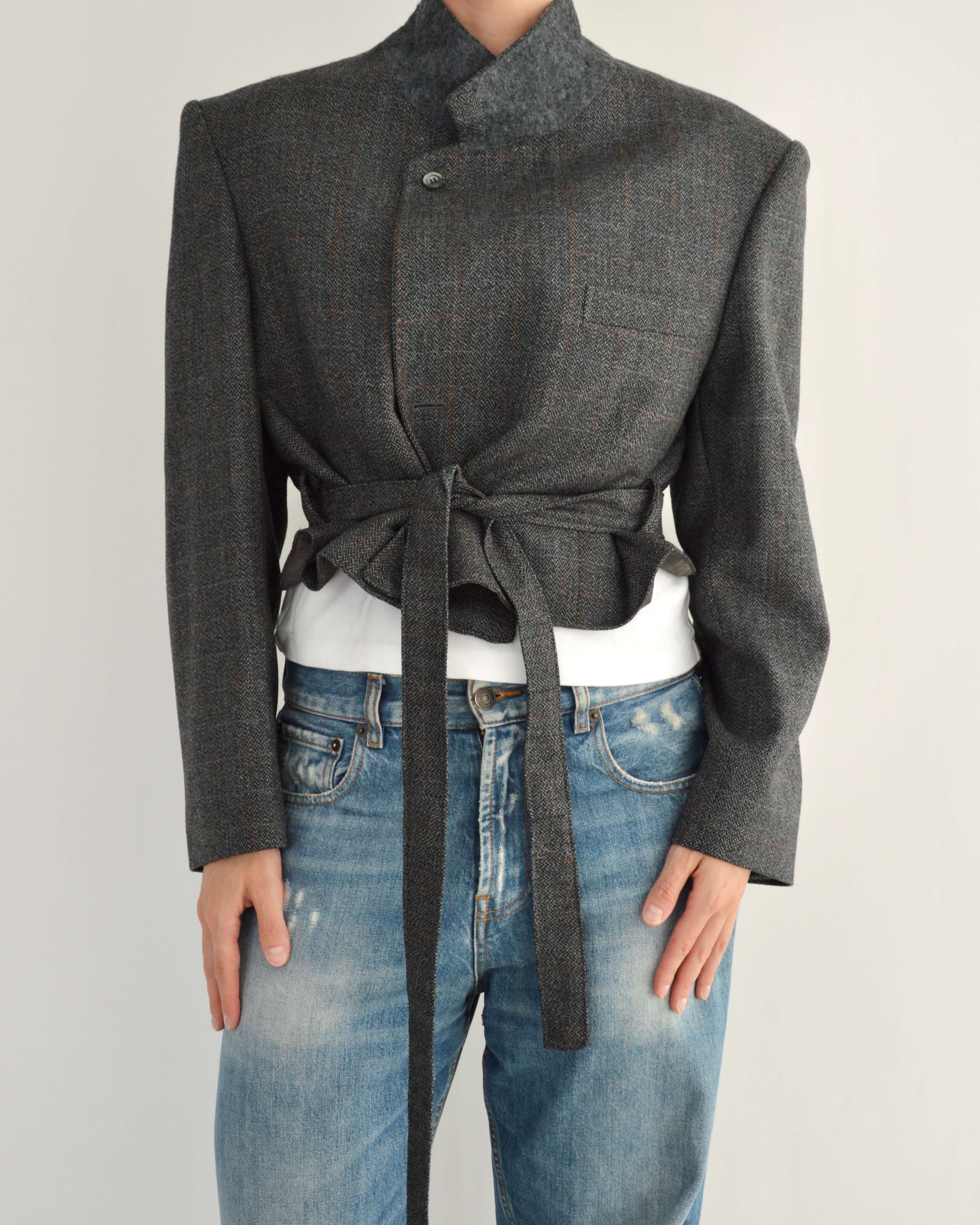 Tied-up Blazer - Darker Grey