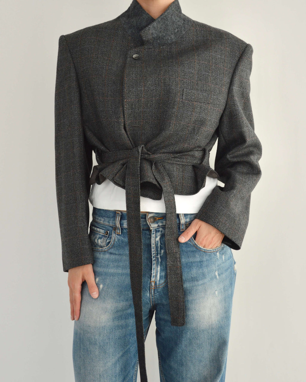 Tied-up Blazer - Darker Grey