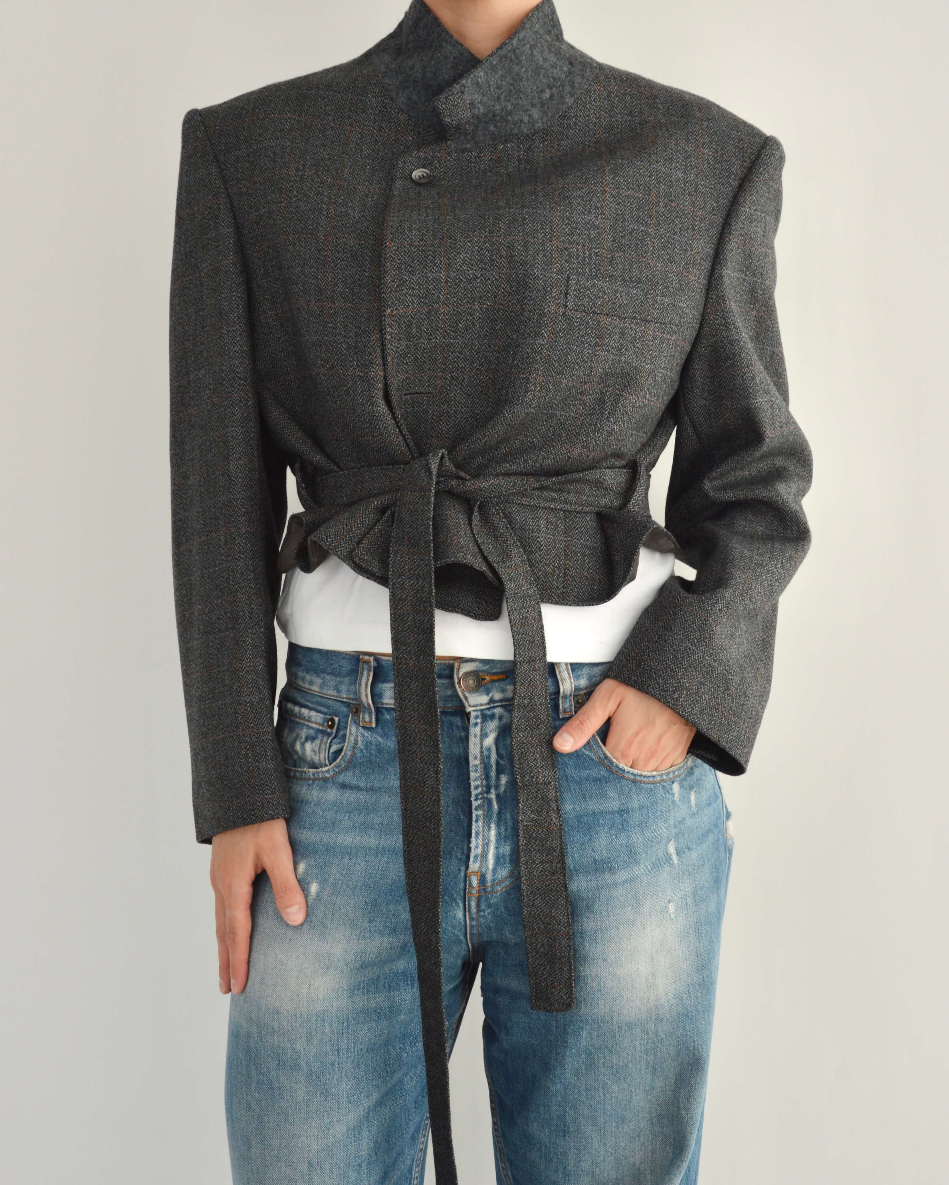 Tied-up Blazer - Darker Grey