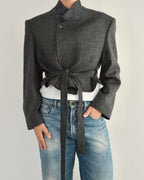 Tied-up Blazer - Darker Grey