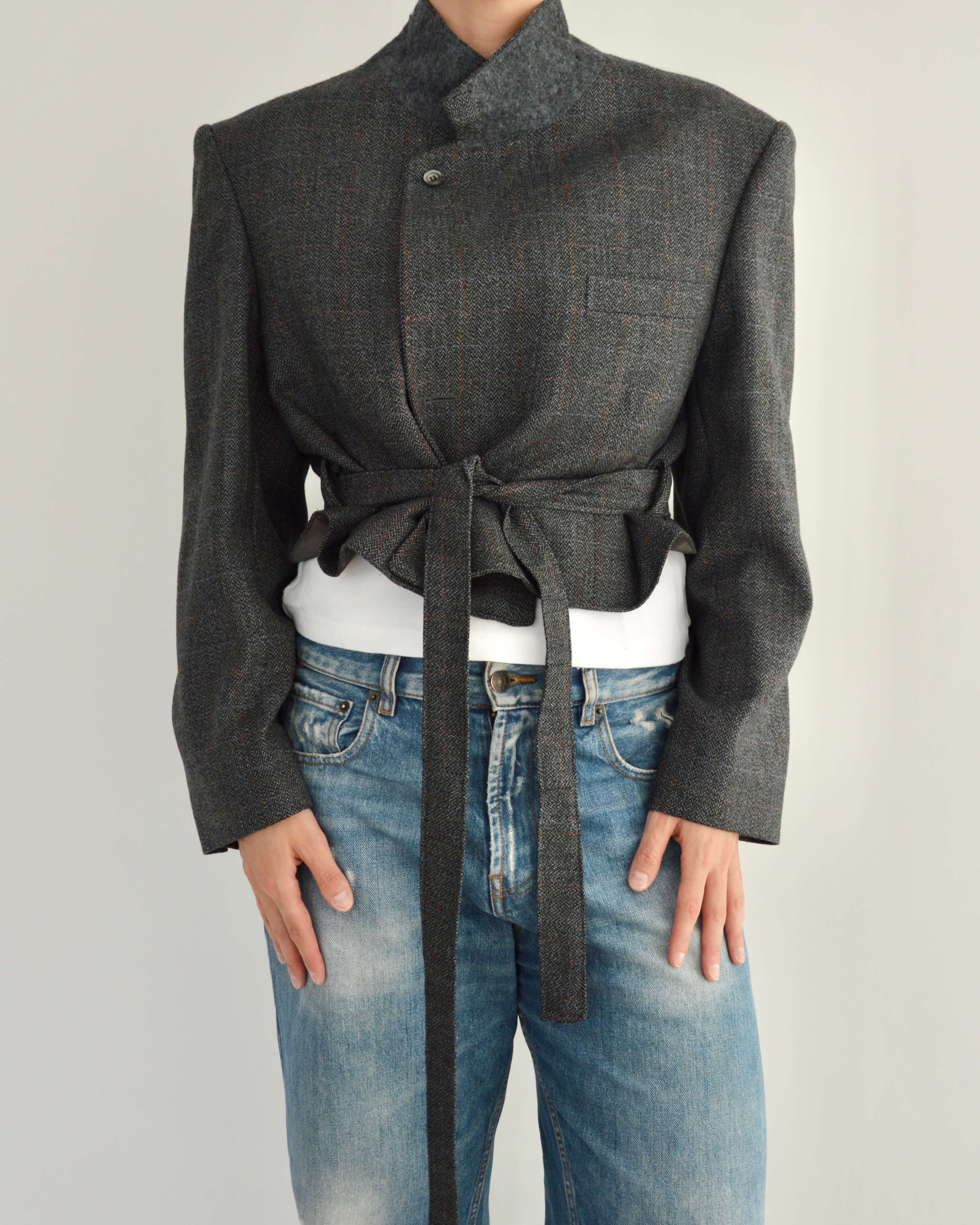 Tied-up Blazer - Darker Grey
