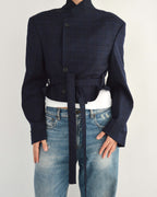 Tied-up Blazer - Dark Blue