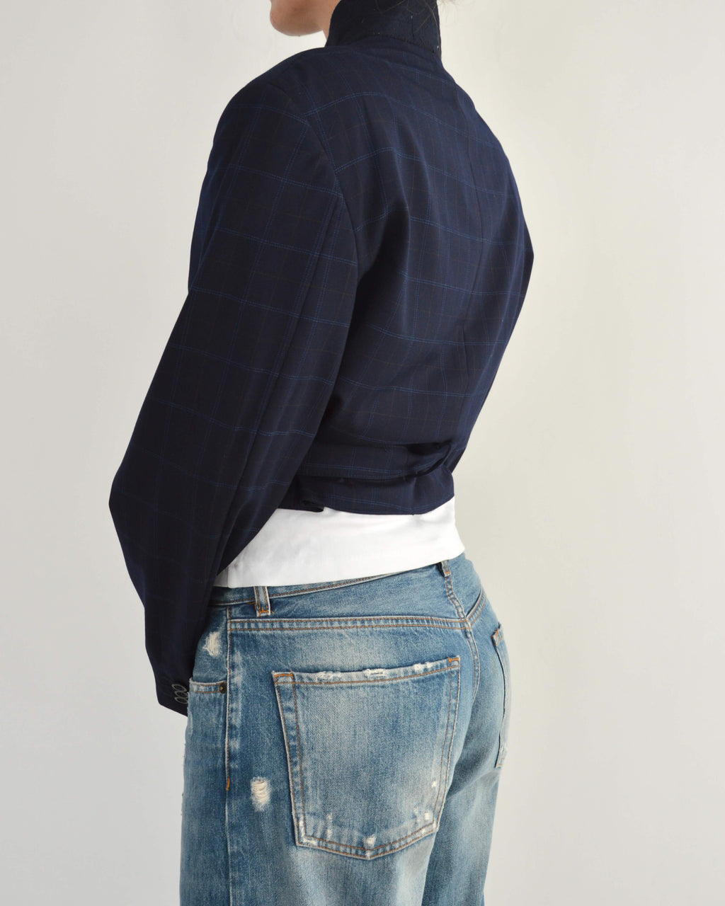 Tied-up Blazer - Dark Blue