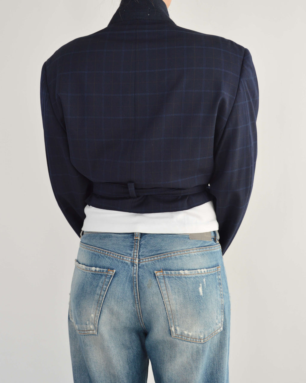 Tied-up Blazer - Dark Blue