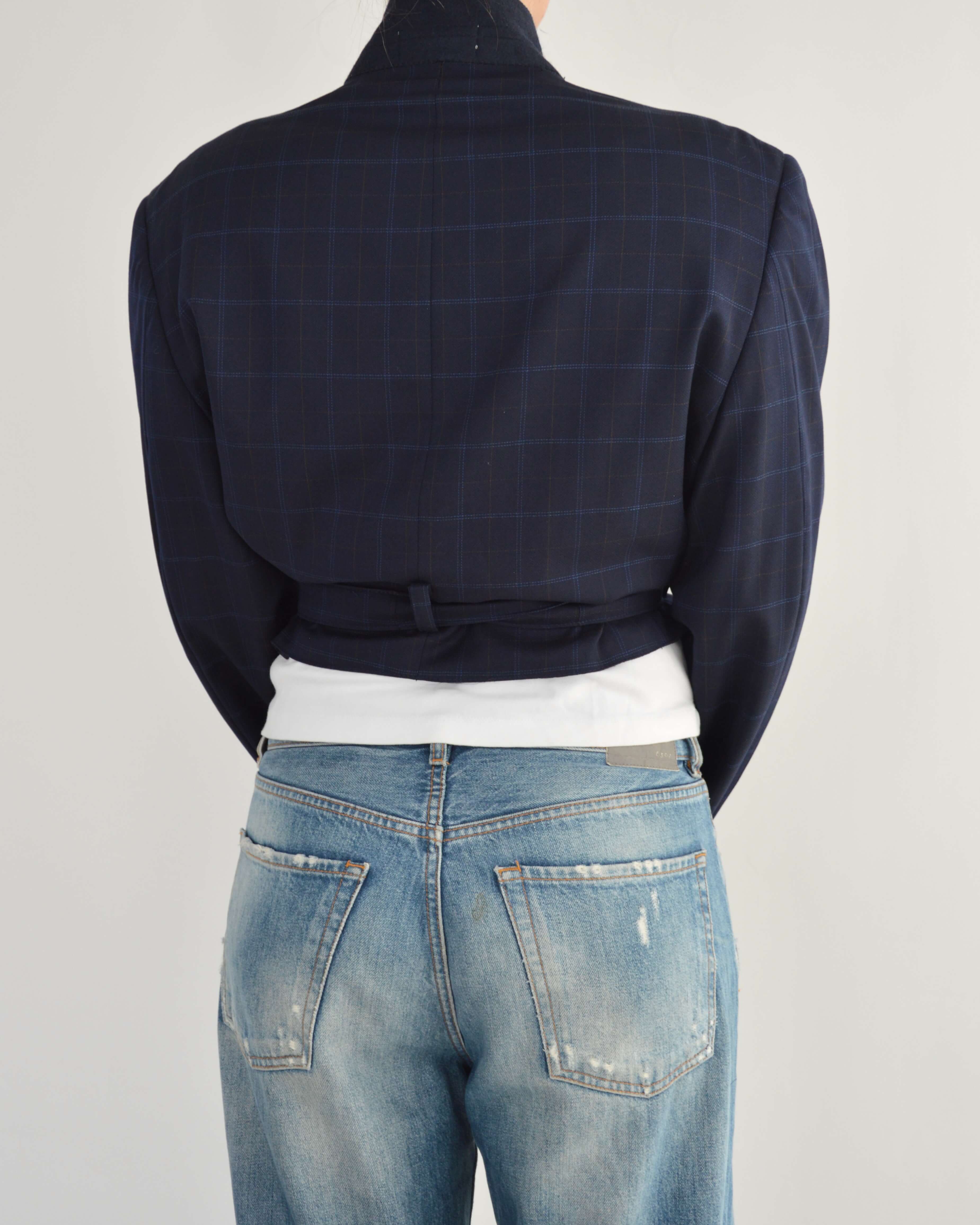 Tied-up Blazer - Dark Blue