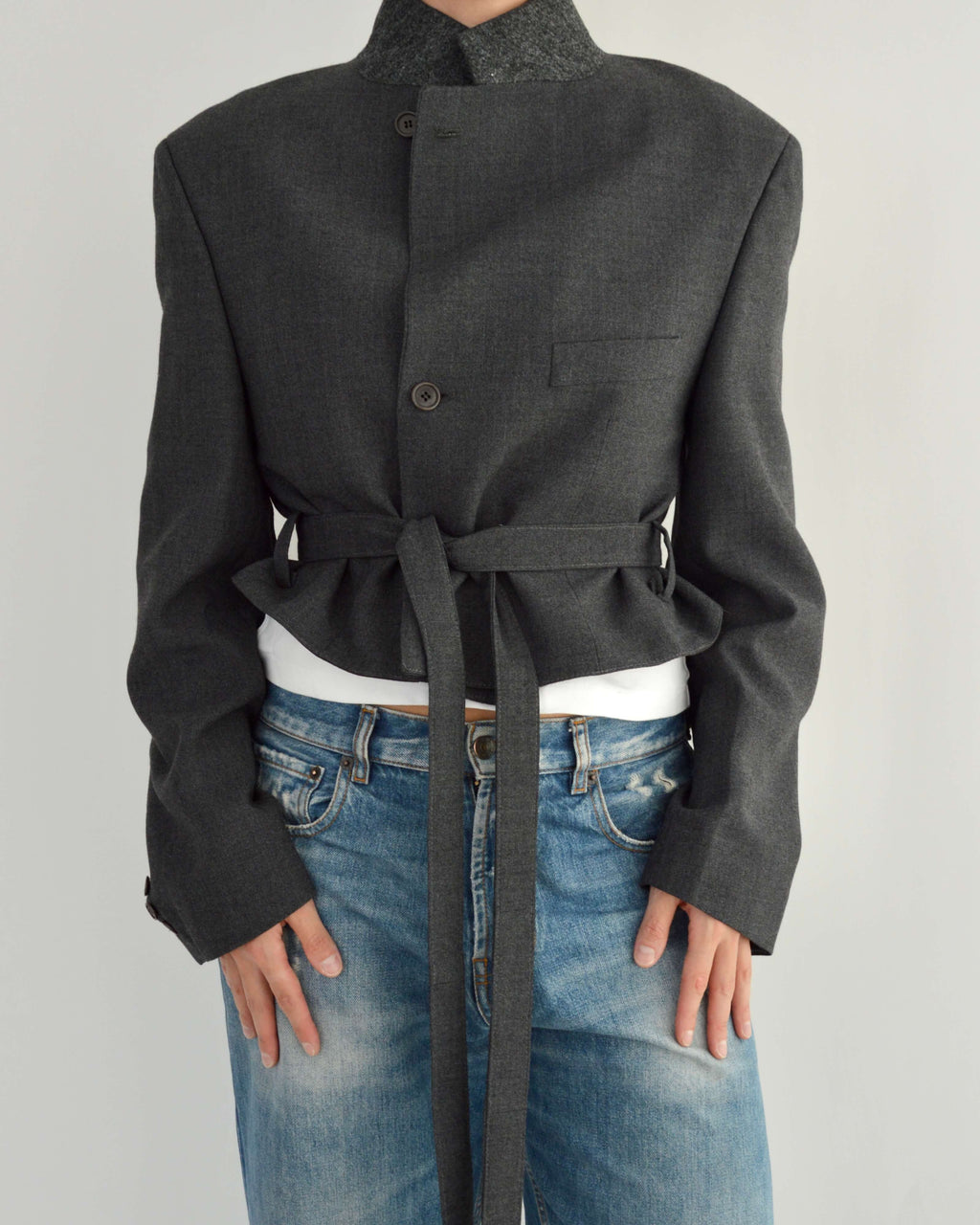 Tied-up Blazer - Grey Perfection