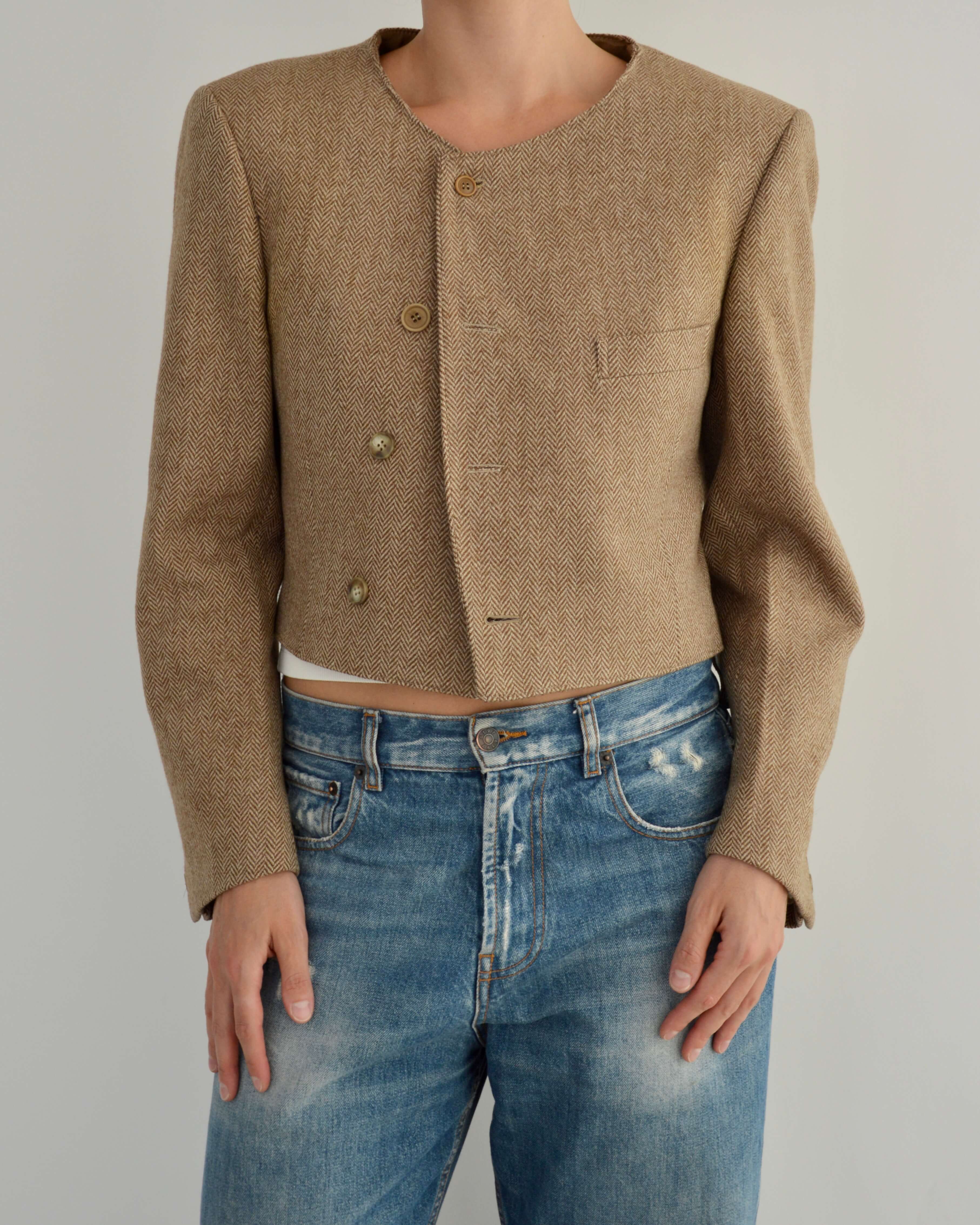 Frame Blazer - Textured Oatmilk (M)