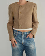 Frame Blazer - Textured Oatmilk (M)