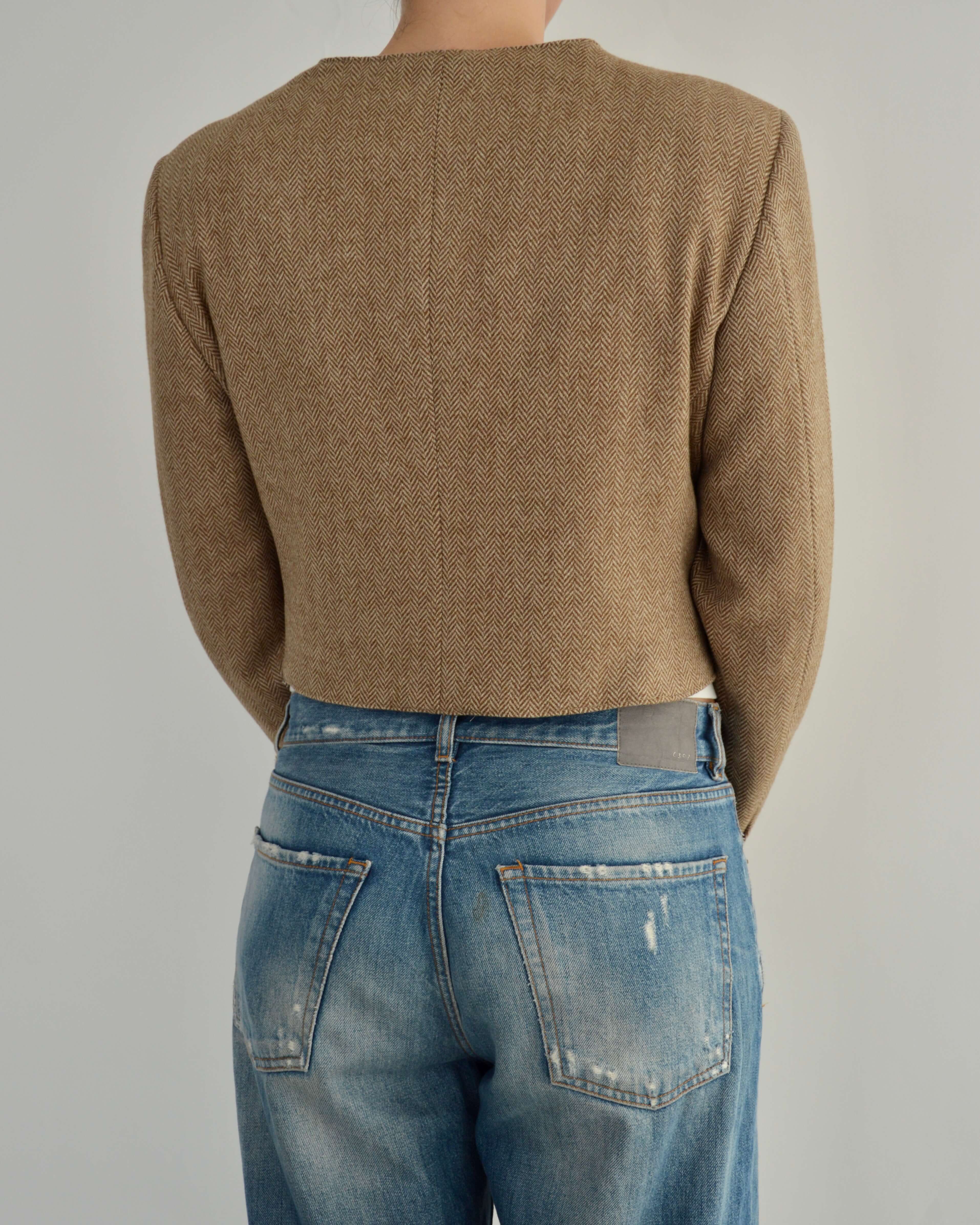 Frame Blazer - Textured Oatmilk (M)