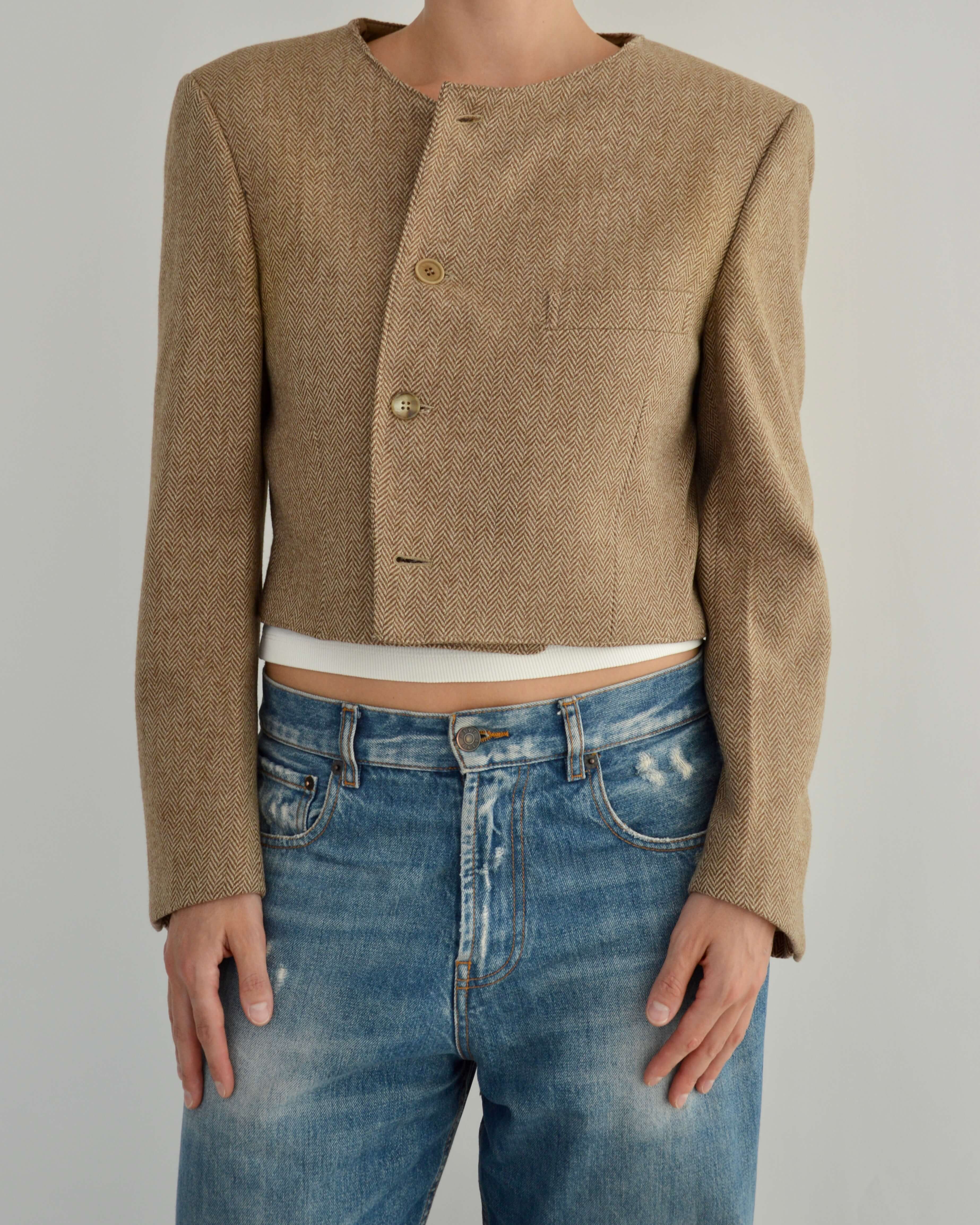 Frame Blazer - Textured Oatmilk (M)