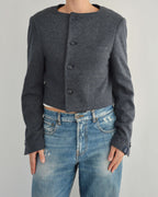 Frame Blazer - Textured Navy (M)