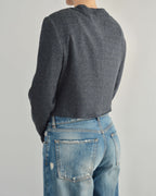 Frame Blazer - Textured Navy (M)