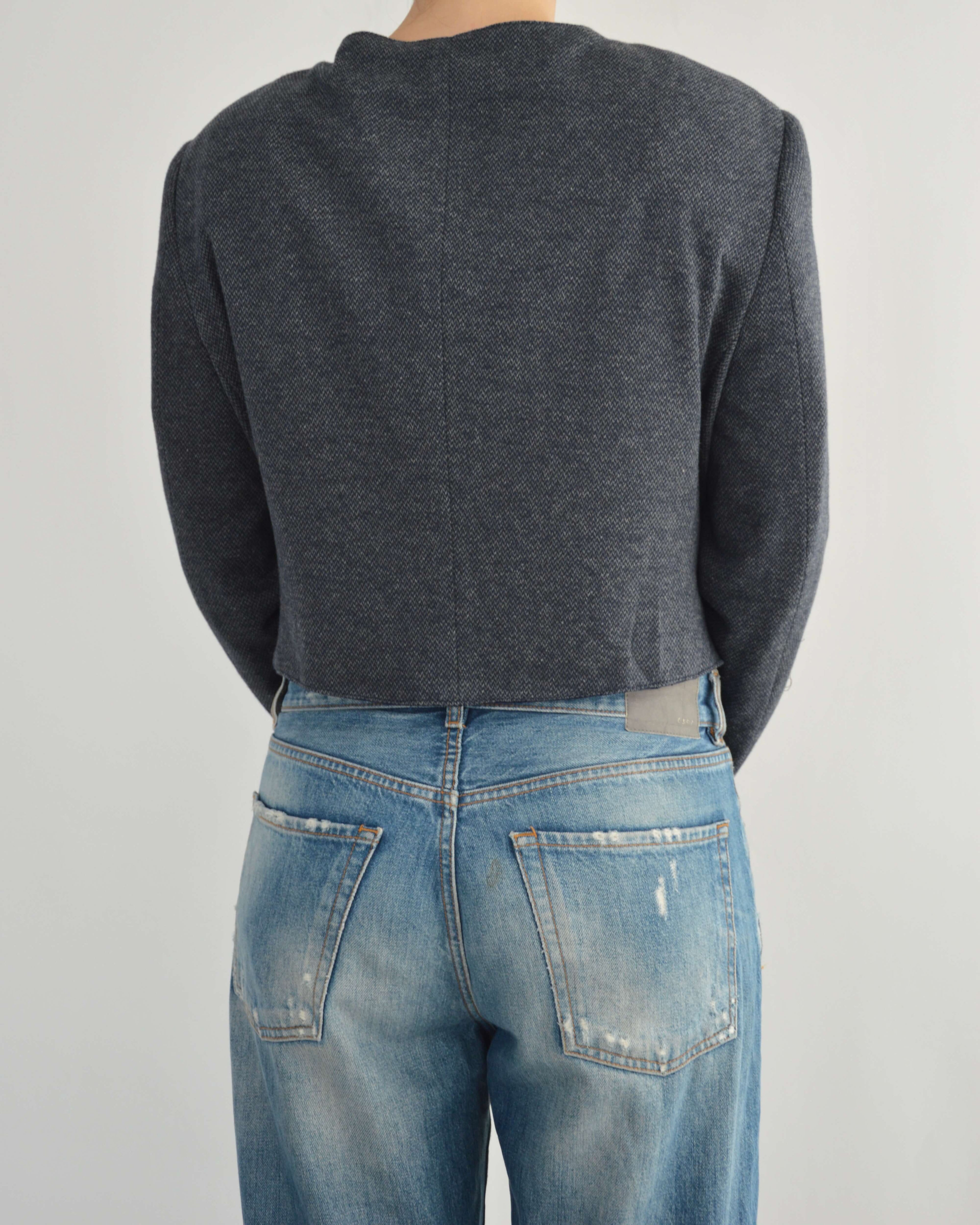Frame Blazer - Textured Navy (M)