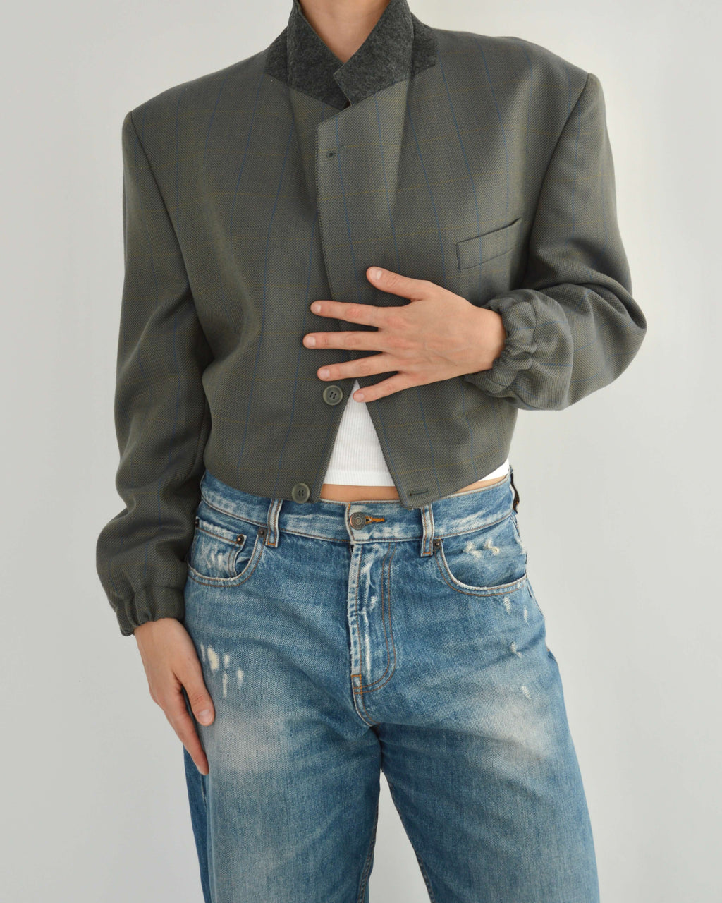 Bomber in Green Checkred, view 5