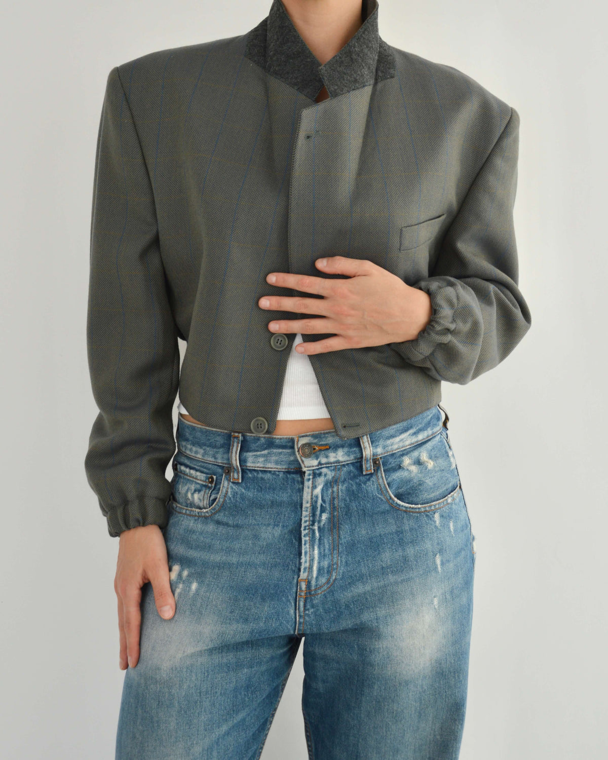 Bomber in Green Checkred, view 7