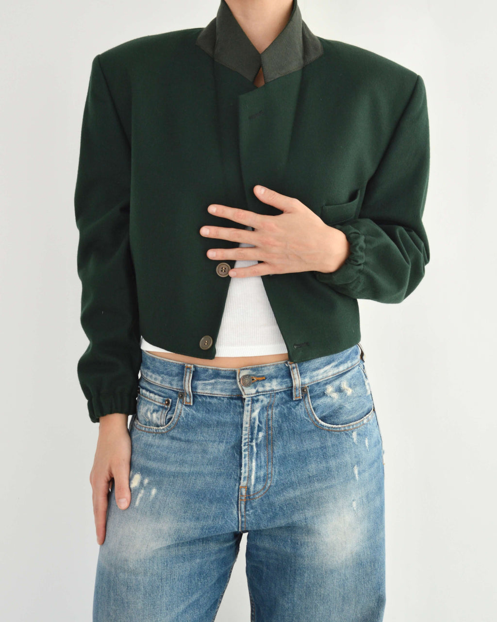 Bomber in Cashmere Green, view 4